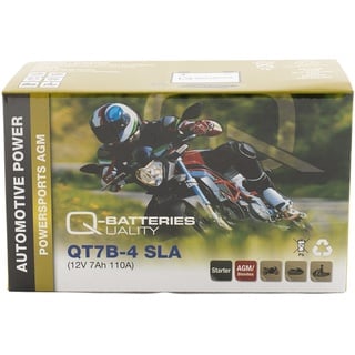 Q-Batteries QT7B-4 AGM Motorradbatterie  12V 6,5Ah 110A