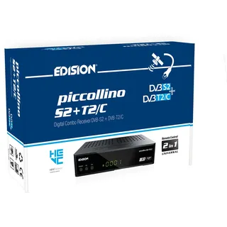 Edision piccollino S2 + T2/C Full HD Combo Receiver schwarz