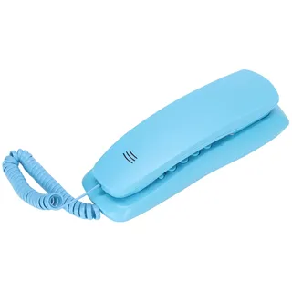 Schnurgebundenes Wandtelefon, Schnurgebundenes Tischtelefon, Festnetztelefon, Hoteltelefon, mit Stummschaltungs- und Wahlwiederholungsfunktion, Plug and Play, für Büro, Zuhause und Hotel(Blau)