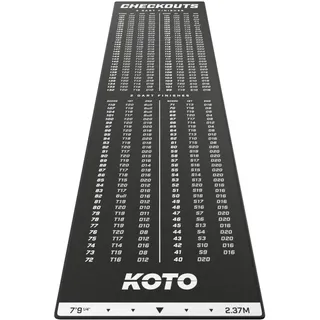 KOTO - Carpet Checkout Dartteppich, Ohne Oche, 237x60cm, Checkout-Tabelle