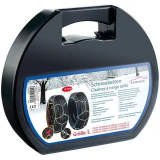 Lescars Schneeketten Größe L für Reifen 215/55 R16 u.v.m.