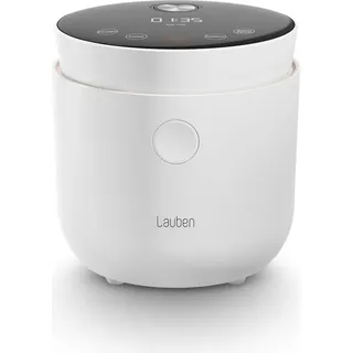 Lauben Low Sugar Rice Cooker 1500WT, Inhalt 1,5 Liter, 6 automatische Programme, verzögerter Start, Warmhalten, Antihaftbeschichtung, Weiss