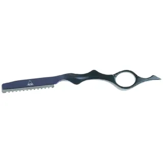 Efalock Professional Efalock Styling Rasiermesser blau-schwarz mit Entsorgungsbox Ergonomisch geformtes Rasiermesser aus Aluminium