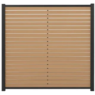 Gartenland Zaun Stockholm WPC Rhombus ca. 180x180 cm, (Set, Ohne Pfosten, ca. 180x180 cm), BPC Sichtschutz, BPC Rhombus Sichtschutzelement, BPC Steckzaunelement braun