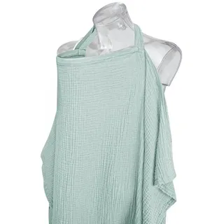 Coonoor Stillschal Breathable Cotton Breastfeeding, Musselin-Stilldecke für Babys blau|grün