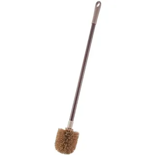 Langer Stiel Toilettenbürste Haushalt Badezimmer Erweiterter Griff Bürste Toilette Wandbehang Weiche Borsten Reinigung für die Toilette(Bruin)