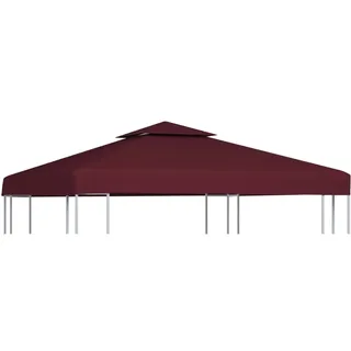 vidaXL Pavillon-Dachplane mit Kaminabzug 310 g/m2 3 x 3 m Weinrot