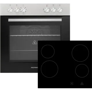 Respekta HS2001-26 Einbau Herdset mit Glaskeramikkochfeld