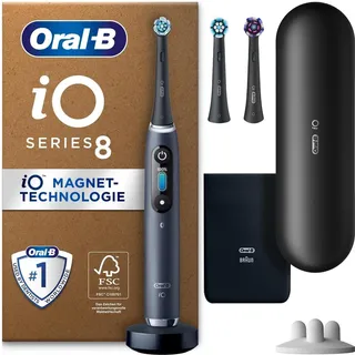 Braun iO Series 8 Plus Edition black + Reiseetui + Aufsteckbürsten 2 St.