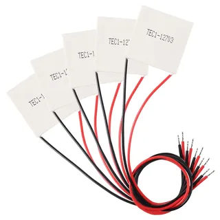 TEC1-12703 Kühlkörper, 12 V, 12 A, 29,7 W, thermoelektrischer Kühler, 40 mm x 40 mm, Kühl-Peltier-Modul für Halbleiter-Thermoelektrische Kühlkörper-Generation, 6 Stück