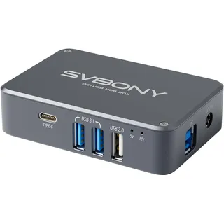 Svbony SV241 Astronomie USB Steuerhub, Astroteleskop Zubehör für Erwachsene, 6 Gleichstrom Taschenadapter, Umfassender Schutz Netzadapter für Mond, Mars oder Deep Sky Fotografie