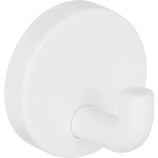Normbau Wandhaken Normbau Ø 4 mm, weiß, aus Nylon, verdeckte Verschraubung, ohne Schrauben und Dübel - 0305000019