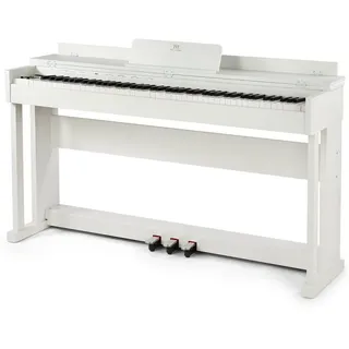 Mustar Digitalpiano E-Piano mit Hammermechanik,88 Tasten, 3 Pedale, Dual Kontrollsystem,USB/MIDI weiß