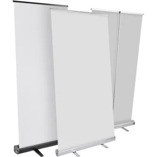 Roll Up Standard, ohne Druck, 200 x 85 cm | silber, Aluminium