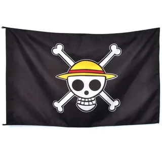 CoolChange One P. Flagge mit Jolly Roger | Fahne der Strohhutbande von Monkey D. Ruffy | 97x64 cm