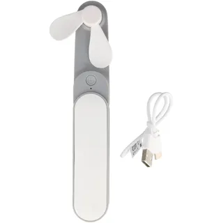 AccuCell Wiederaufladbarer Handventilator mit USB-C Anschluss, klappbar, weiß