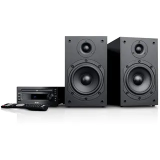 Teufel Kombo 11 Mini-Stereo-Anlage Stereo Lautsprecher Musik Sound Hochtöner Mitteltöner Bass Speaker DAB+ HiFi Soundanlage Schwarz, Auxiliary