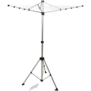 Bo-Camp Compact Wäschespinne, 145x106cm, Grau/Silber