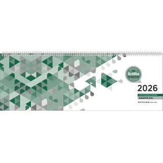 Zettler KALENDER Tischquerkalender Giganta XXL 2026 1 St.