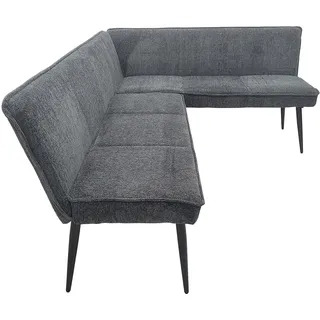 Hti-Living Eckbank 195 x 154 cm Anthrazit Mesilla kurzer Schenkel rechts