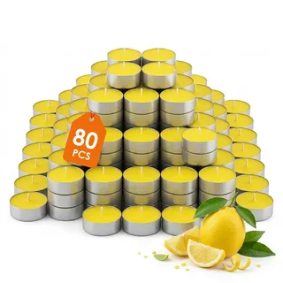 Spetebo Citronella Duft Teelicht 80 St. gelb