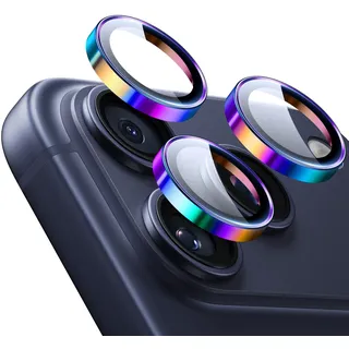 ESR für iPhone 17 Pro/17 Pro Max/16 Pro/16 Pro Max/15 Pro/15 Pro Max/14 Pro/14 Pro Max Kameraschutz, robuster HD Individualschutz, kratzfestes, dünnes gehärtetes Glas, 1 Stück, Schimmernde Farben