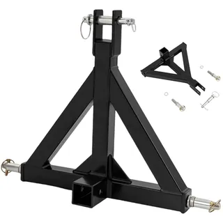 Anhängerkupplung Traktor Ackerschiene Zubehör Zugmaul Anhänger Zugmaul Traktor für Anhänger & Bauernhofgeräte 3-Punkt-System Abschleppstange Anhängerkupplung, Schwarz