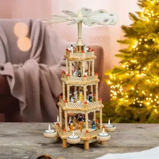 Hi Weihnachtspyramide Pyramide Weihnachten 4 stöckig,ca.52 cm