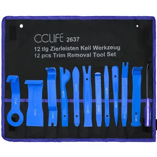 CCLIFE 12tlg Auto Demontage Werkzeug Set PP PA+ Zierleistenkeile Innenraum Verkleidung Türverkleidung