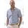 JOHN DEVIN in Leinenoptik Herren Gr M 39/40 N-Gr blau blau weiß gestreift Web Obermaterial 100 Baumwolle gestreift regular fit Rundhals abgesteppte Kante Hemden Streifenhemd aus reiner Baumwolle regular-fit Topseller