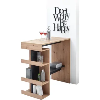 Stolkom Livetastic Bartisch Schwarz, Eiche Artisan, rechteckig, 50x103x108 cm, Esszimmer, Tische, Stehtische - 2 Jahre Gewährleistung - mind. 14 Tage Rückgaberecht - Schwarz