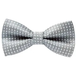 axy Kinderfliege, Jungen Fliege, bereits gebunden, Konfirmation verstellbar in verschiedenen Farben KFLI1 (Grau mit weissen Punkten)