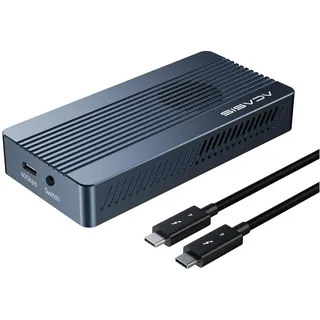 ACASIS 40Gbps M.2 NVMe SSD Gehäuse mit Lüfter, Bessere abwärme,TBU405Pro M1 für M1 M2 Pro/Max, Thunderbolt festplatten gehäuse kompatibel mit USB4/3.2/3.1/3.0/2.0, unterstützt SSD Größe 2280 B+M M-Key