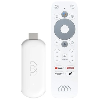 Homatics Stick HD Android TV Mediaplayer Stick Weiß (Full HD, HDMI, 5GHz WiFi, Sprachfernbedienung)