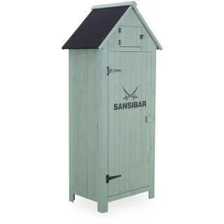 Garten-Gerätehaus SANSIBAR ROSKILDE (BHT 77x179x55 cm) - grün - BHT 77x179x55 cm