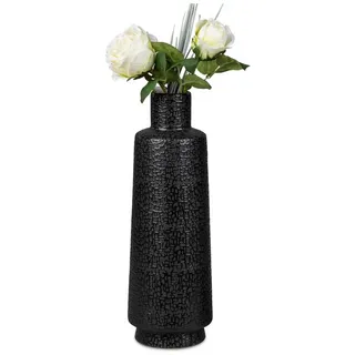 formano Bodenvase Modern Black, Farbe: Schwarz, Motiv: Struktur schwarz