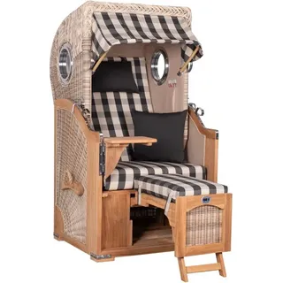 Strandkorb Düne Single Bullauge Teak PE Shell Dessin 505