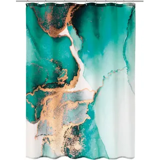 KLEINE WOLKE Duschvorhang 180 x 200 cm Teal Petrol