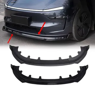 BPQYSBLD Für Tesla Model Y Juniper 2025 2026 Frontschürze Lippe Front Schaufel kit Limousine Körper Spoiler Splitter Kit,MatteBlack
