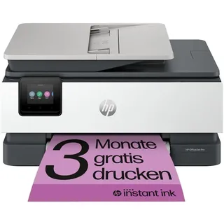 HP Officejet Pro 8132e All-in-One weiß/schwarz, Instant Ink, Tinte, mehrfarbig (40Q45B)