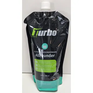 Turbogrün Rasendünger Flüssig – 1,25 L für 300 m2 – Sommer & Frühjahr (1209 W2)