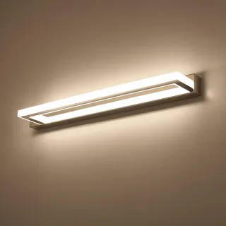 ECOBRT LED Spiegelleuchte Bad 42cm - Moderne Badezimmerlampe mit IP44, Chrom Finish, 9W 4000K für Spiegel und Wand