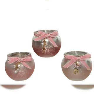 Christmas Decorations 1 Teelichtglas Teelichthalter mit Anhänger Kerzenhalter Windlicht Weihnachten