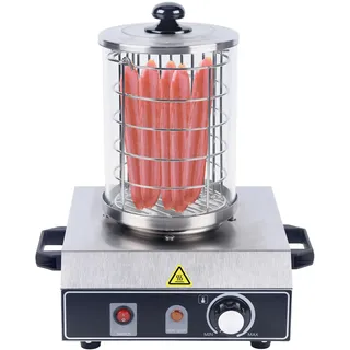 Bockwurstwärmer 350W Würstchenwärmer Würstchenkocher Einstellbarer Temperatur 0-85 °C Edelstahl Hot Dog Maker Wurstwärmer für Gastronomie und Zuhause