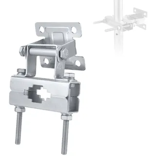 SUPAWAY 1 Stück Verstellbare Antennen Masthalterung, Anti-Rost-Antennenmastklemme, Mast-zu-Mast-Halterungs-Kit für 24–72 mm Durchmesser für TV, Outdoor-LORA- und Helium-Miner-Antenne, WiFi-Antenne