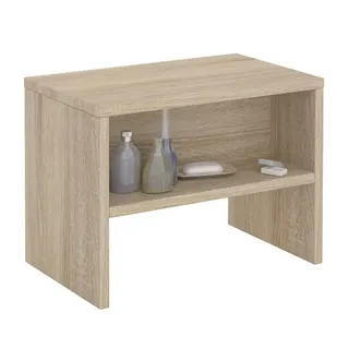 CARO-Möbel Nachttisch NEY mit offenem Fach in Sonoma Eiche Holzwerkstoff, Mode, 40x30x25 cm, Schlafzimmer, Nachttische