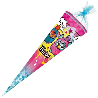 Nestler 6855640 - Schultüte Furby, Tüllverschluss, 6 eckig, 85 cm