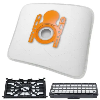 McFilter | 10 Staubsaugerbeutel + 1 Motorfilter+ 1 Hepa Filter geeignet für Siemens VSQ5X1230 Q5.0 extreme SilencePower Staubsauger (Serie Q 5.0), 5-lagig mit Hygieneverschluss, BS 217m inkl. Filter