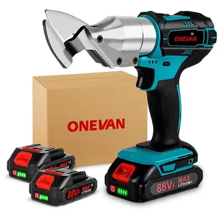 bakenlon Akku Blechschere Kompatibel mit Makita 18V, Elektrische Blechschere mit 360° drehbarem Kopf, Max. 2mm Scherendicke für Bleche Teppiche Leder (ohne Akku)