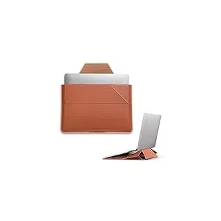 MOFT Laptop Carry Sleeve & Invisible Stand, Expandable Storage, Two Adjustable Angles, Ultra-Slim Stylish Pieces (Brown, 16")